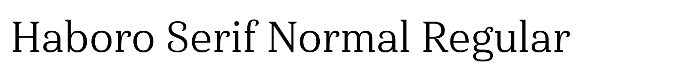 Haboro Serif Normal Regular image